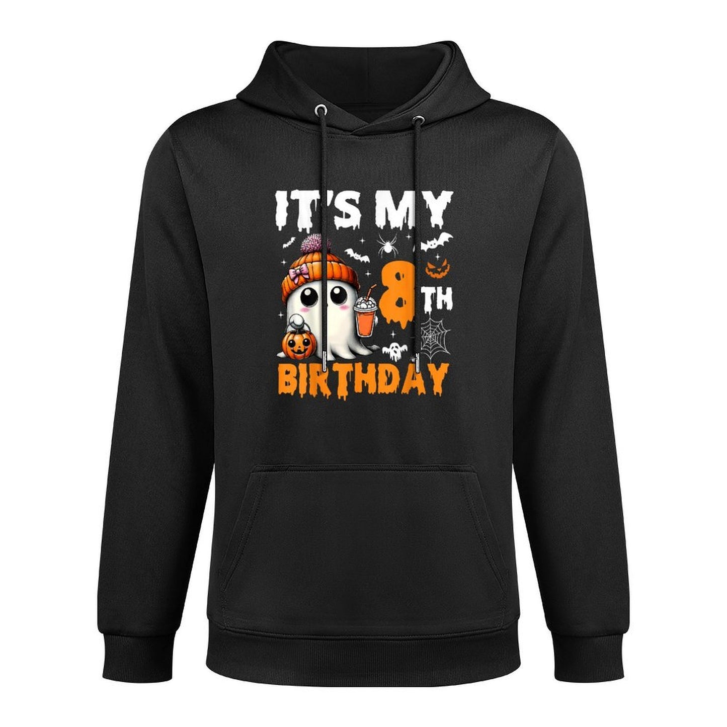 Its My 8th Birthday 8 Years Old Ghost Pumpkin Halloween Durable Construction Hoodie