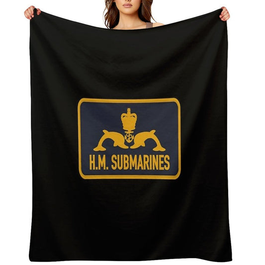 H.M. Submarines Patch Throw Blanket