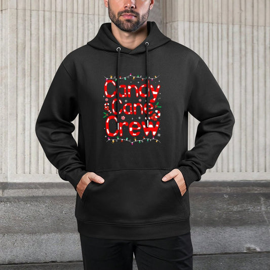 Candy Cane Crew Christmas Candy Love Funny Family Pajama Machine Washable Hoodie