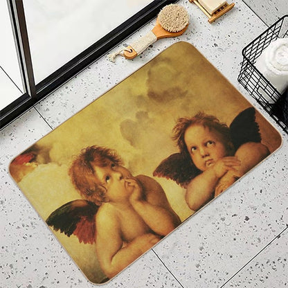 Angels Cherubs Raphael - Santi Sistine Madonna Sweet Bath Mat