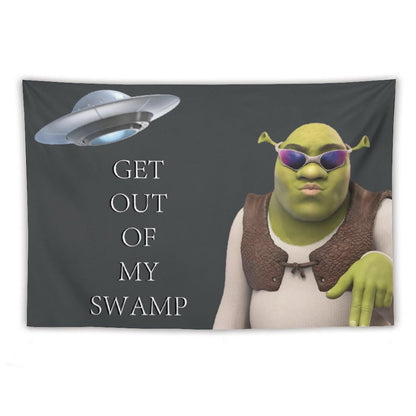 Shrek Get Out of My Swamp UFO Tapestry