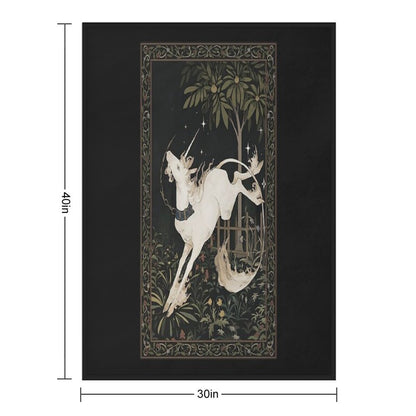 Unicorn Out of Captivity Throw Blanket