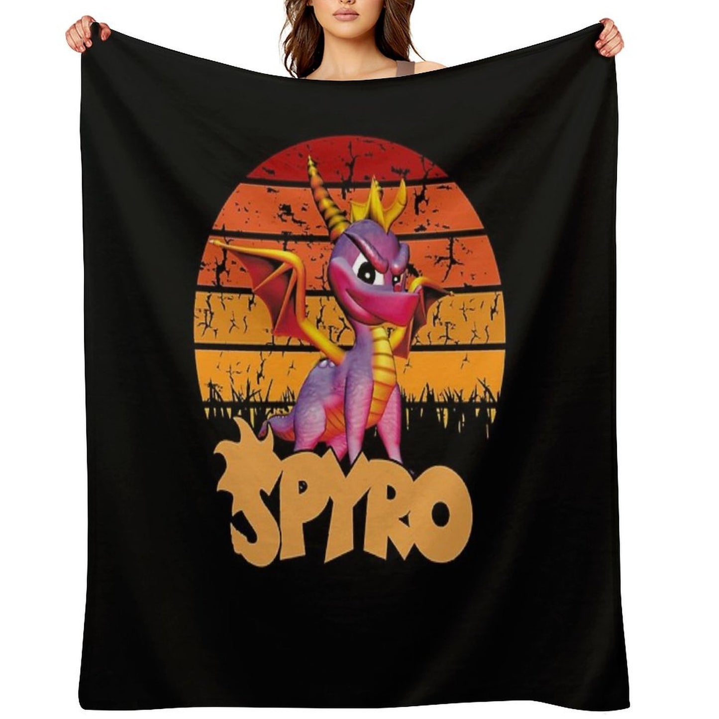 Dragon Animal Angry Fire Poster Throw Blanket
