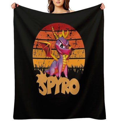 Dragon Animal Angry Fire Poster Throw Blanket