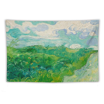 Green Wheat Fields, Auvers, Vincent Van Gogh Tapestry