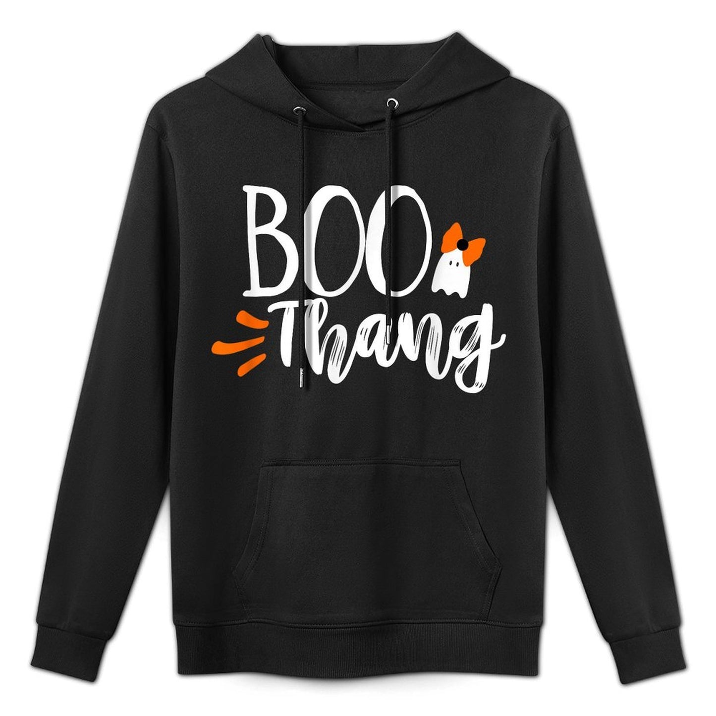Boo Thang Thing Cute Halloween Ghost Girls Bow Gift Machine Washable Hoodie