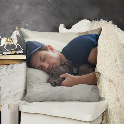 Tom Holland with Tessa Linen Throw Pillow Cover
