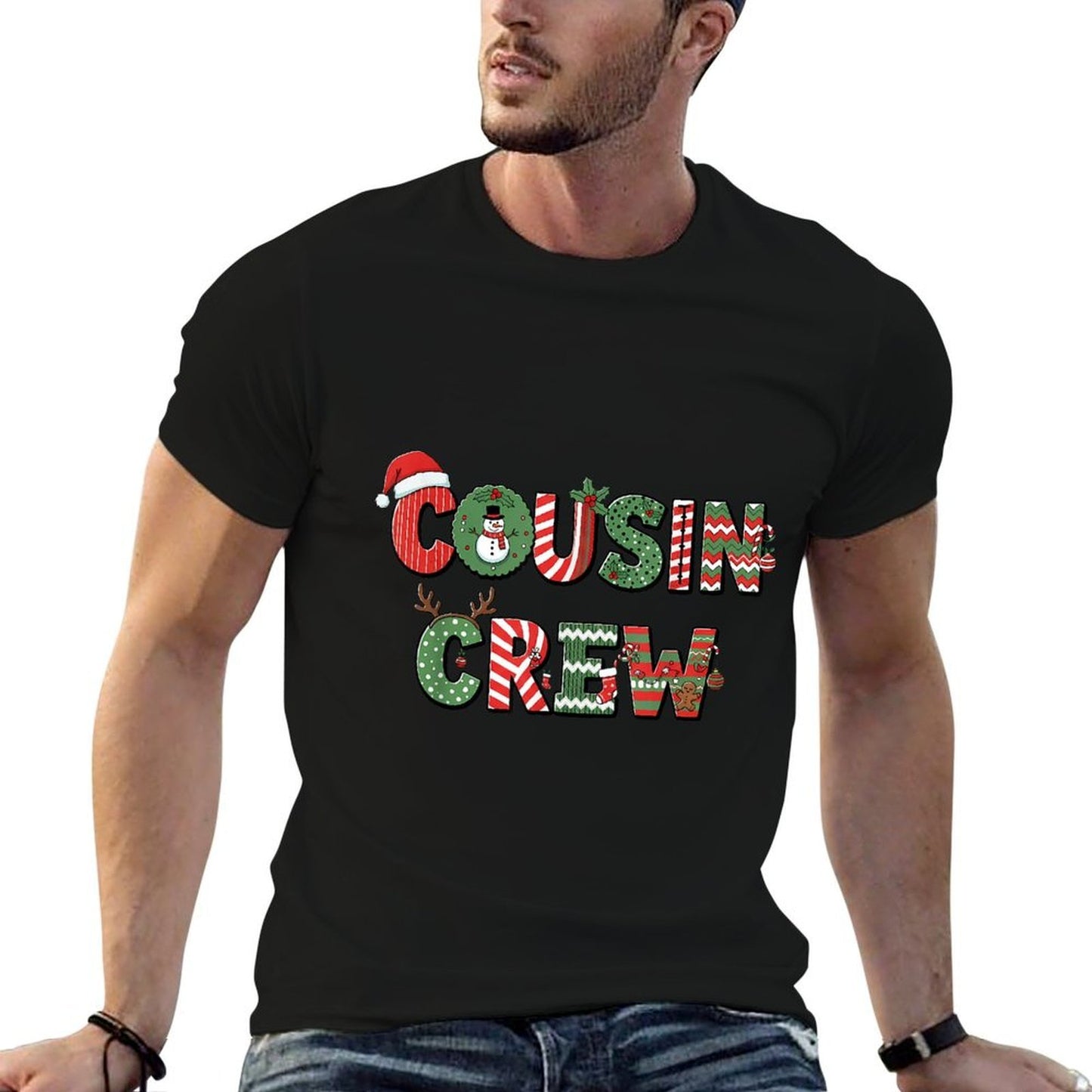 Cousin Crew Christmas Kids Holiday Matching Family Xmas  Graphic-printed T-Shirt