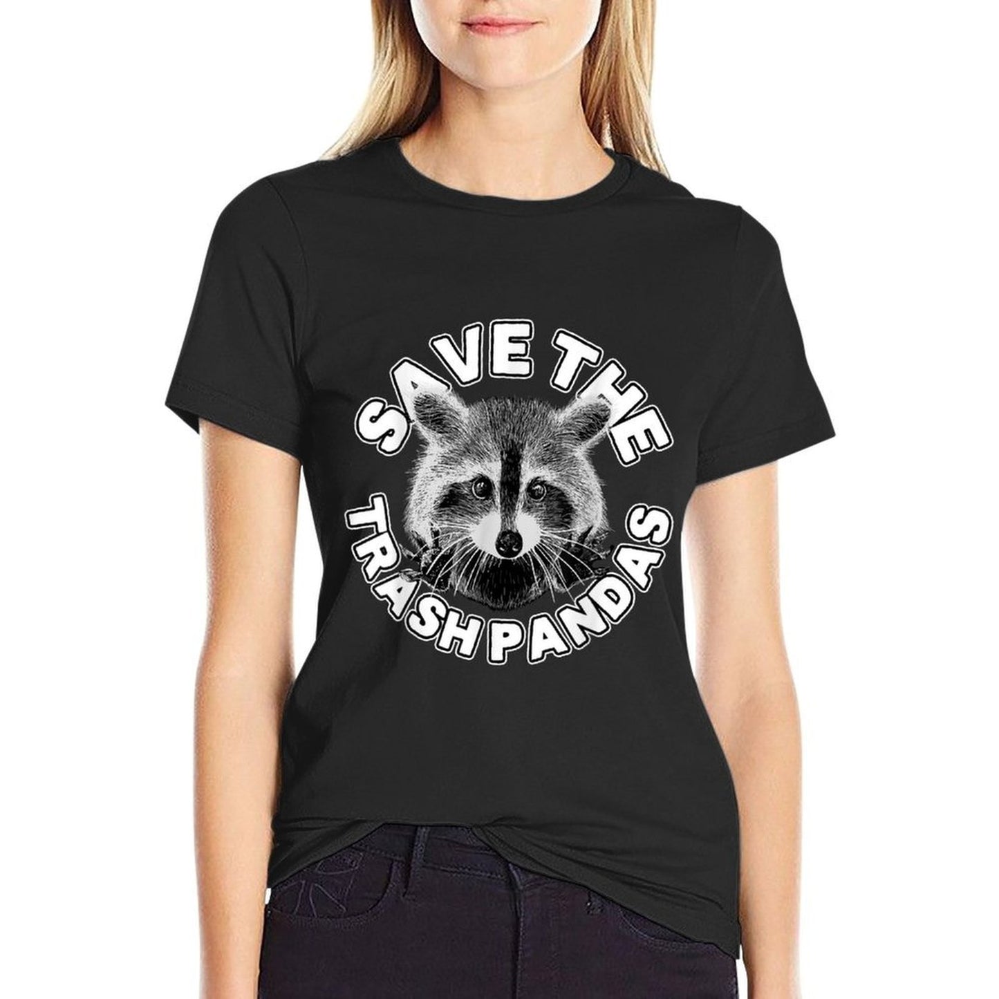 MegaUltraEpic Raccoons Save The Trash Pandas Raccoon Animal - Black, Unisex-Adult,, Classic Fit, Medium, 6  Moisture-wicking T-Shirt