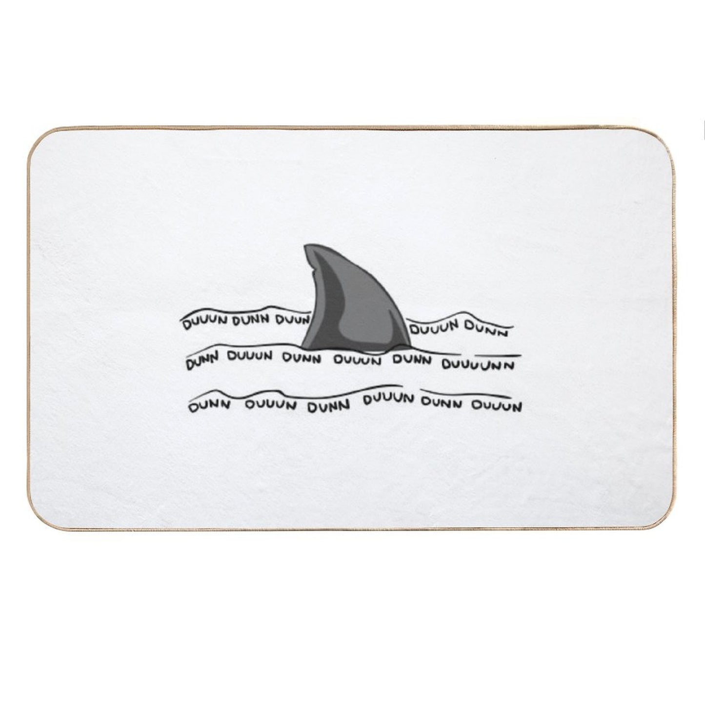 Jaws Funny Shark Melody Motif Bath Mat