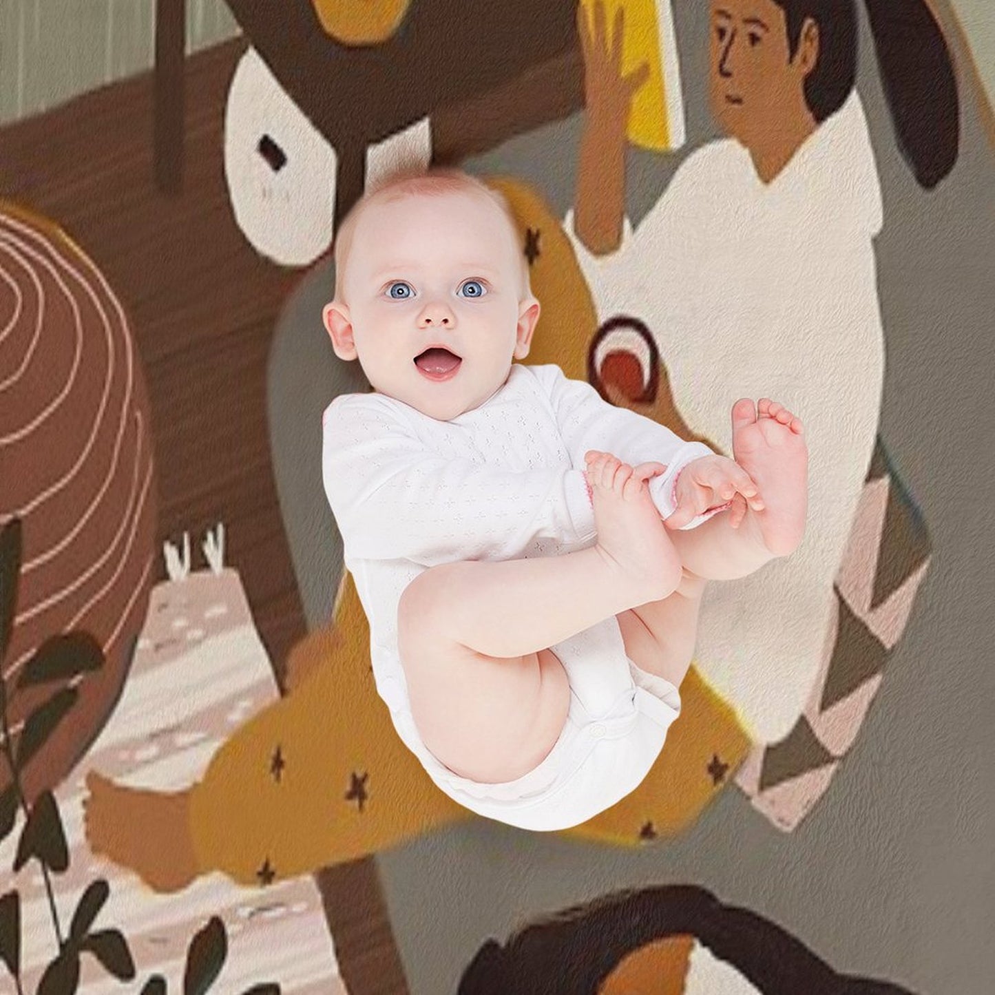 Girl Is Reading A Book at Cozy Home Interior with A Cat Throw Blanket