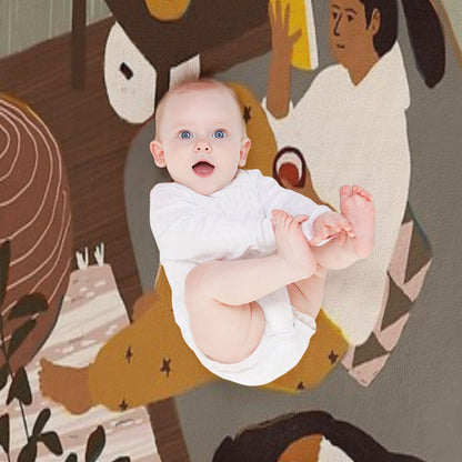 Girl Is Reading A Book at Cozy Home Interior with A Cat Throw Blanket