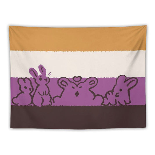 NB Flag Bunnies Tapestry
