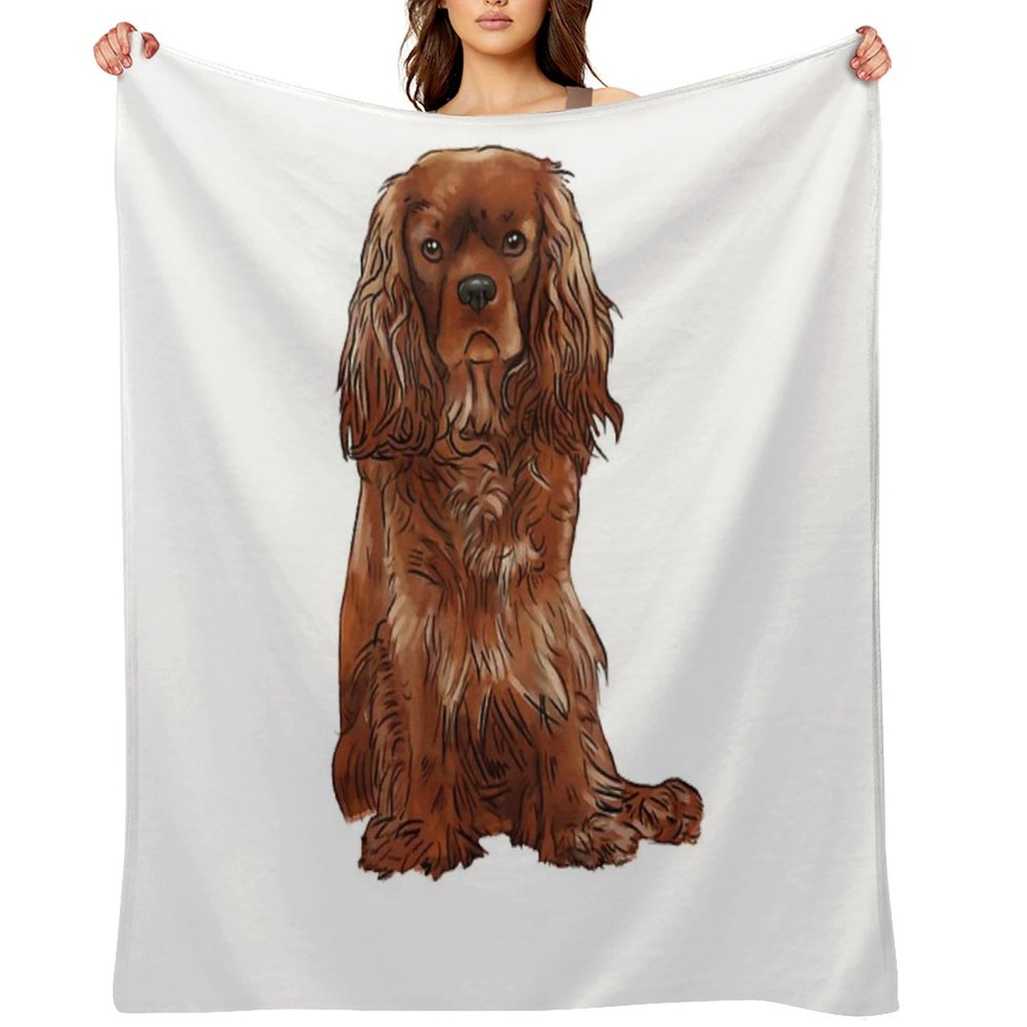 Cavalier King Charles Spaniel - Ruby Throw Blanket