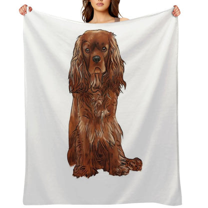 Cavalier King Charles Spaniel - Ruby Throw Blanket