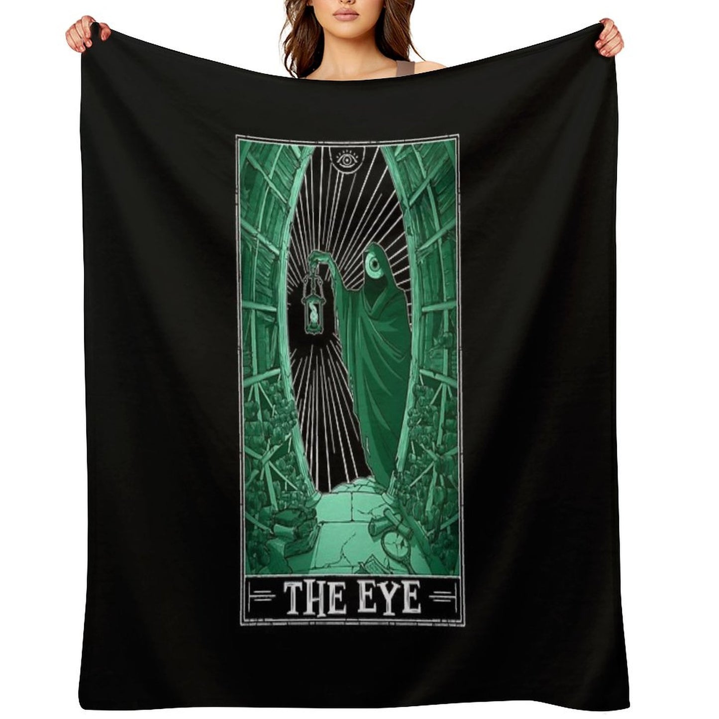 The Eye Tarotesque (Dark) Throw Blanket