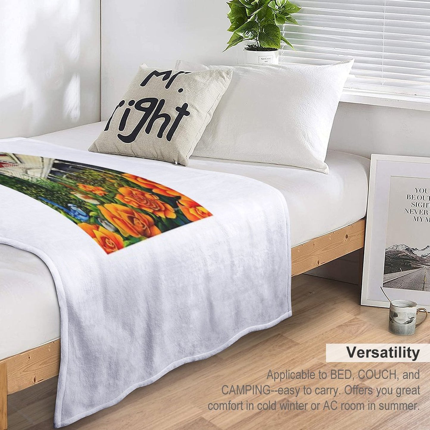 The Rose Gardens. Franklin Tasmania Throw Blanket