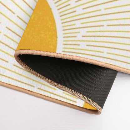 Sunrise Art, Retro Boho Sun Bath Mat