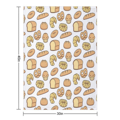 All Types of Bread Pattern Throw Blanket