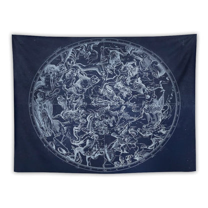 Vintage Constellations & Astrological Signs  White Tapestry
