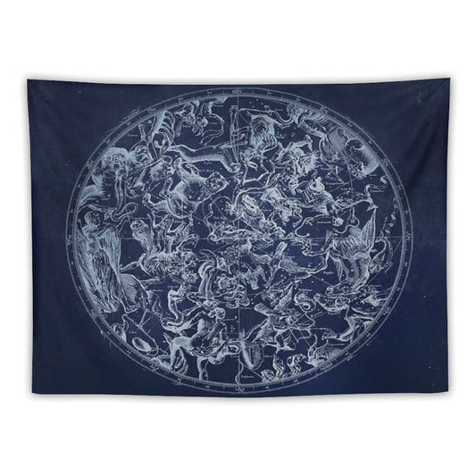 Vintage Constellations & Astrological Signs  White Tapestry