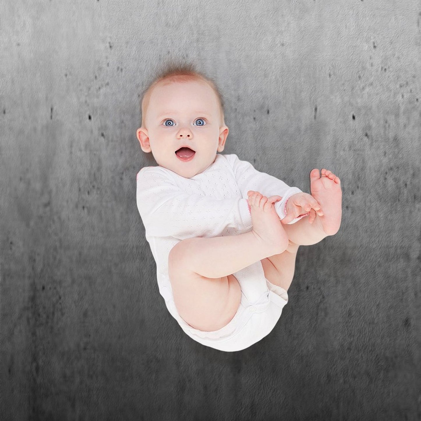 Black Ombre on Concrete Texture Throw Blanket