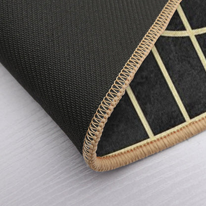 Art Deco Black Marble Bath Mat