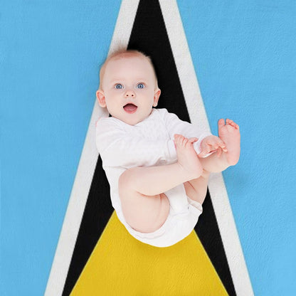 Saint Lucia Flag Throw Blanket