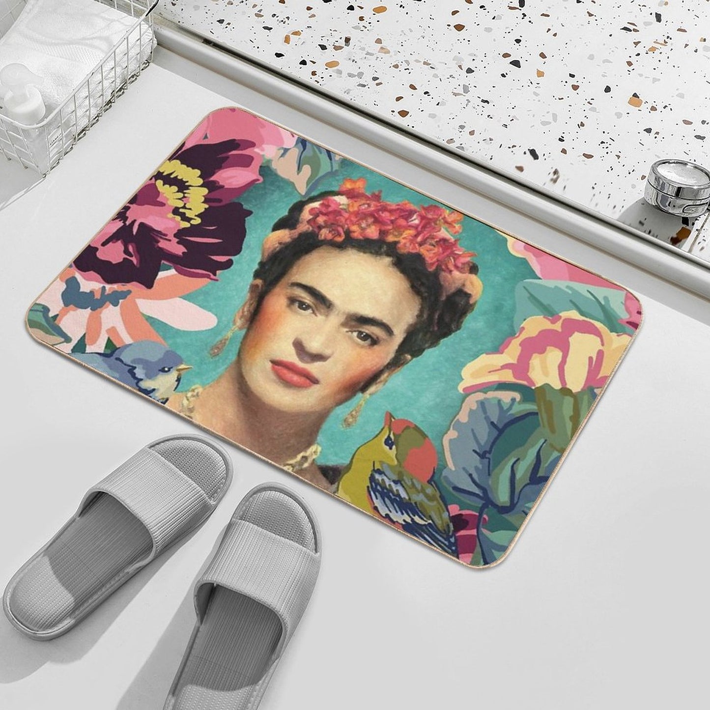 Frida Kahlo V Bath Mat