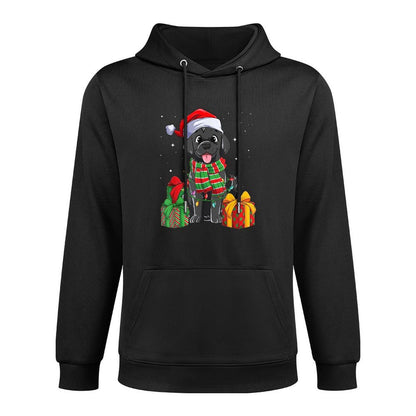 Black Labrador Retriever Christmas Lights Xmas Lab Dog Lover Men Women Kids Pilling-Resistant Hoodie