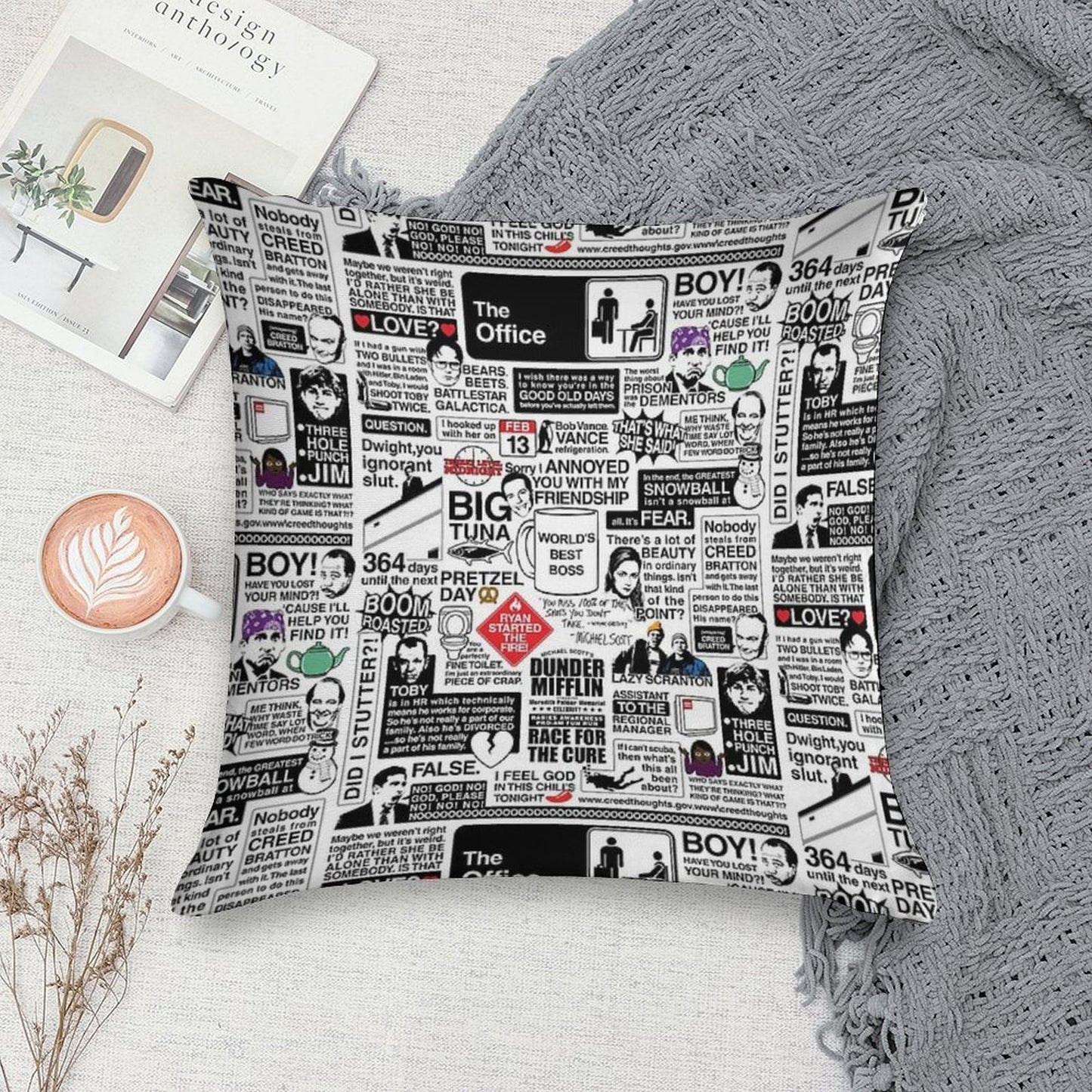 Wise Words From The Office - The Office Quotes (Variant) Soft Style Accent Throw Pillow