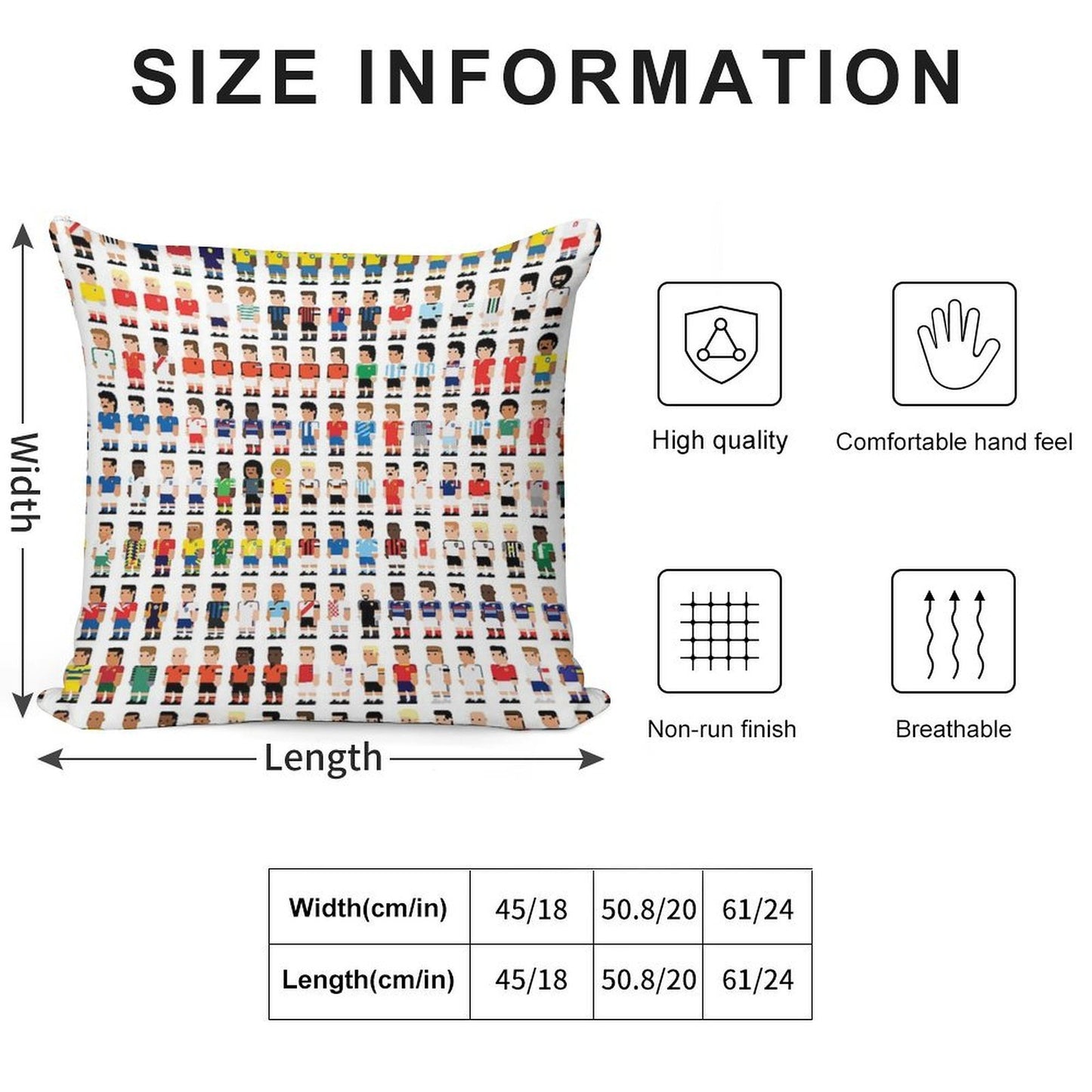 Soccer Legends Soft Warmth Comfort Throw Pillow