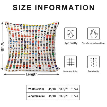 Soccer Legends Soft Warmth Comfort Throw Pillow