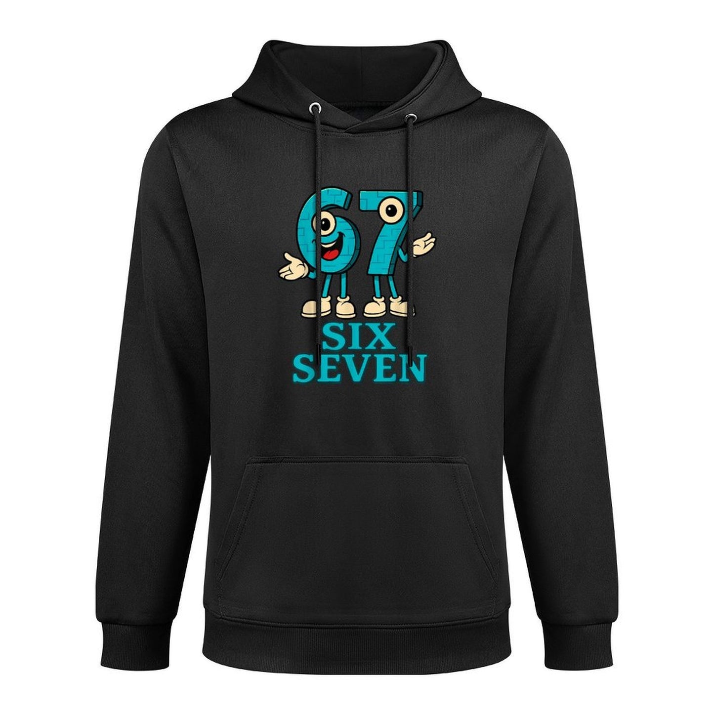 67 Six Seven 6-7 - Funny Italian Brainrot Kids Gaming Meme Cotton-Polyester Blend Hoodie