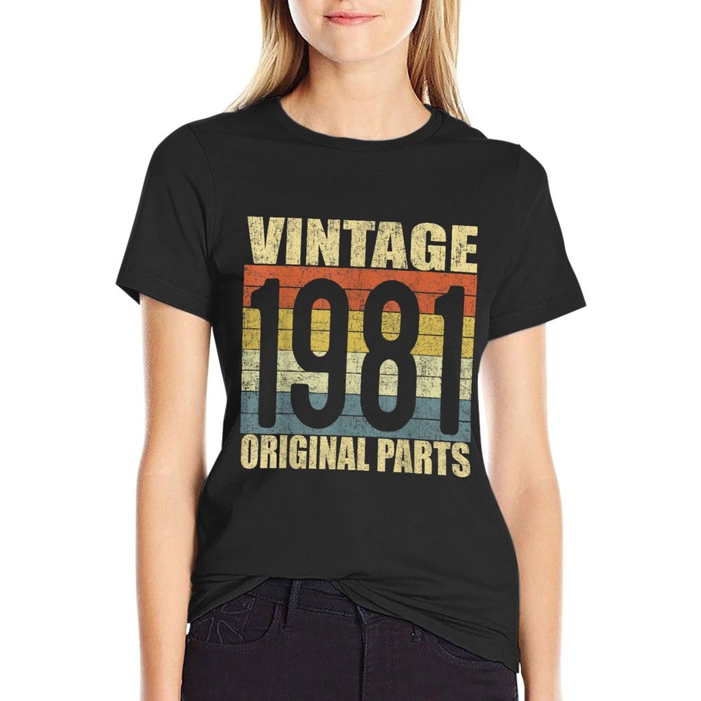 Vintage 1981 40th Birthday Gift Men Women 40 Years Old  Trendy Pattern T-Shirt
