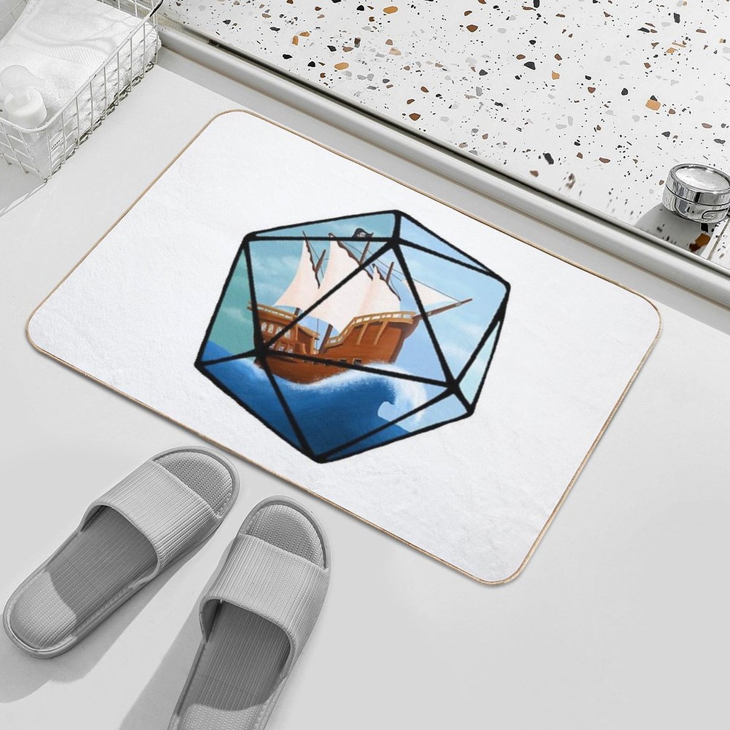 Pirate  Swashbuckler D20 Bath Mat