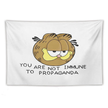 Garfield You Are Not Immune to Propaganda HD Tapestry
