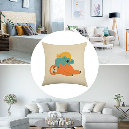 Being Lazy Linen Throw Pillow Cover