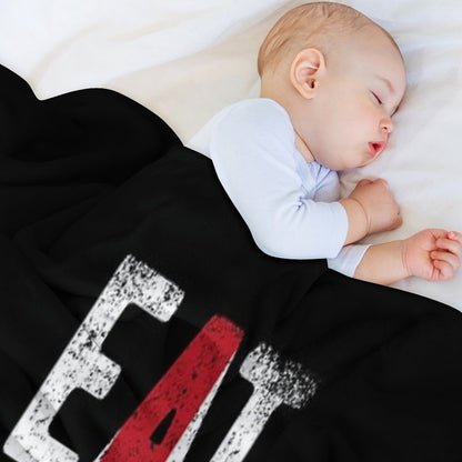 Eat Sleep Rugby Repeat England Rugby Throw Blanket