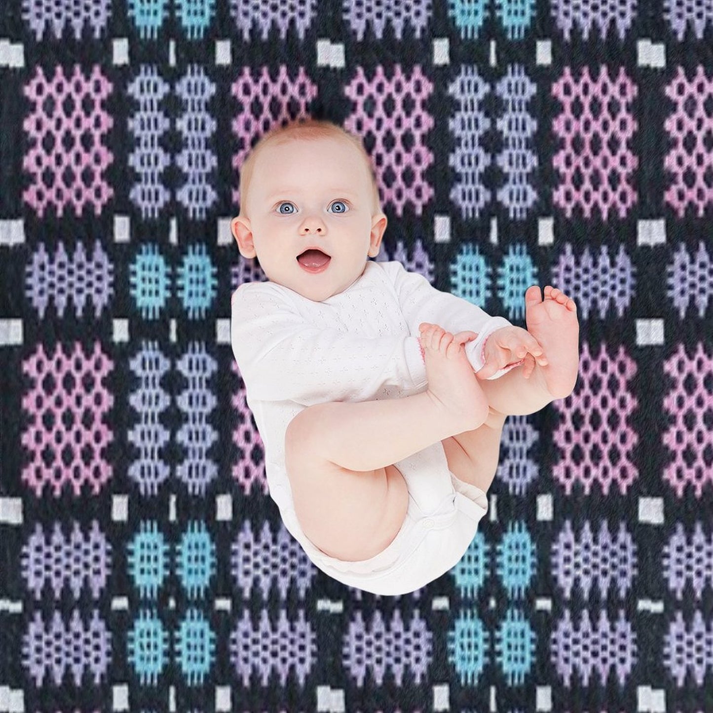 Traditional Woven Welsh Blanket Throw Blanket