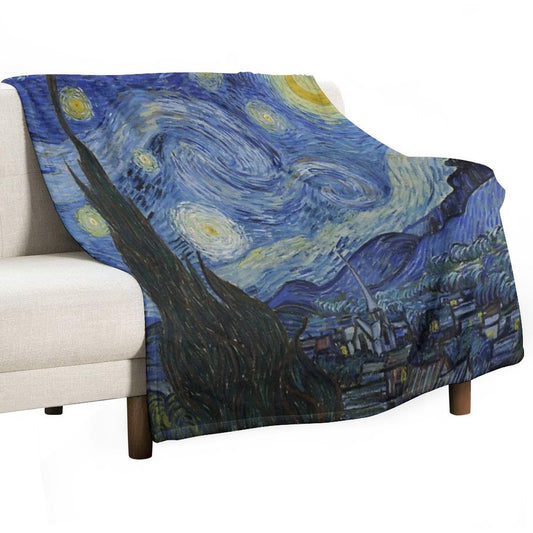 Starry Night (Vincent Van Gogh) Throw Blanket