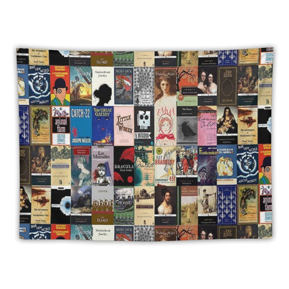 Classic Literature Book Covers Tapestry