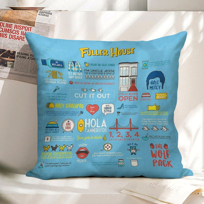 Fuller House Quotes Linen Throw Pillow Cover