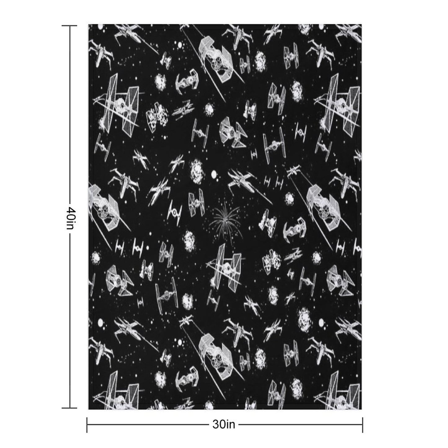 Space Ship Battle Throw Blanket