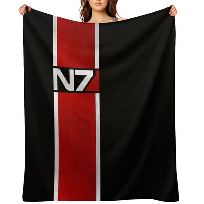 Mass Effect Vertical N7 Throw Blanket
