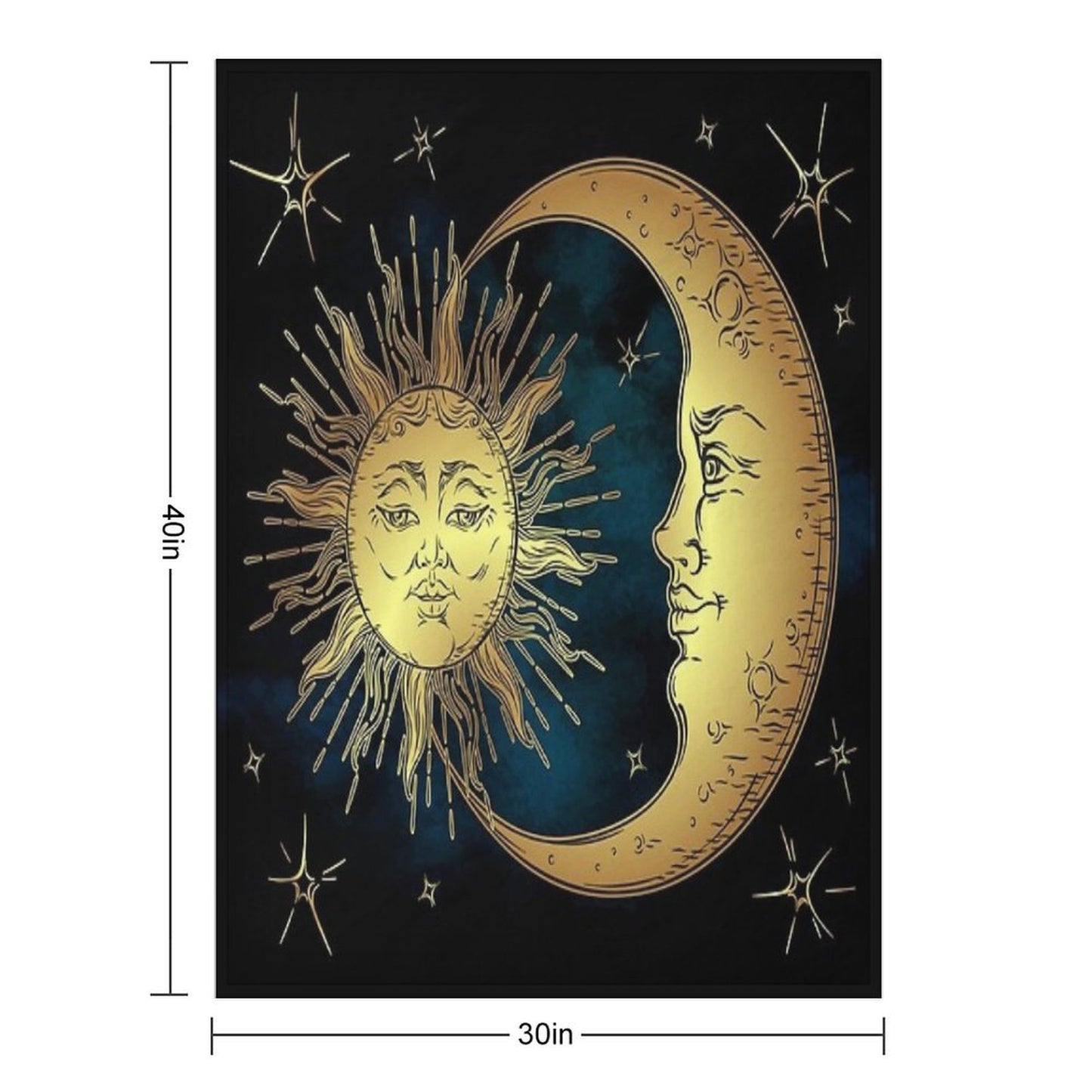 The Sun, Moon And Stars Throw Blanket
