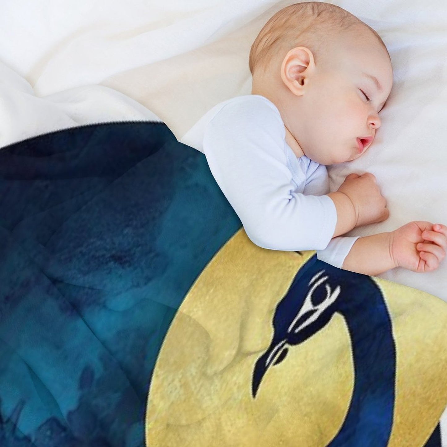 Golden Peacock Throw Blanket