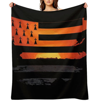 Gwenn Ha Du And Sunset in Brittany Throw Blanket
