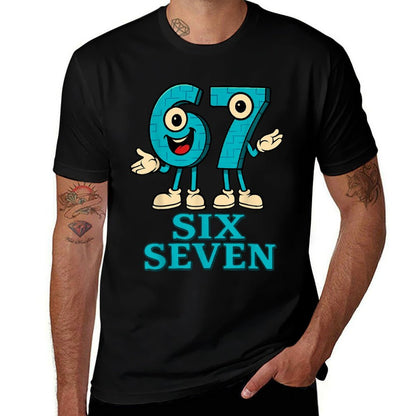67 Six Seven 6-7 - Funny Italian Brainrot Kids Gaming Meme  Heathered Texture T-Shirt