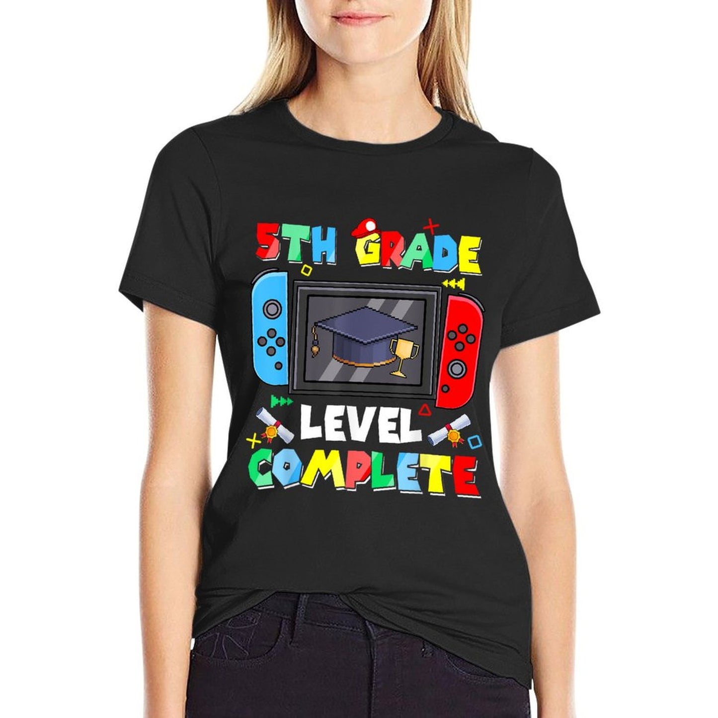 5th Grade Level Complete Video Gamer Graduation Kids Boys T-Shirt
